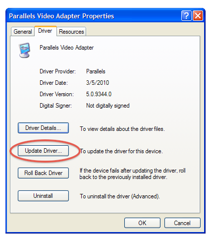 video driver update