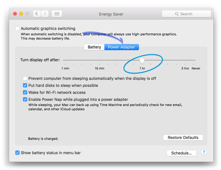 Screensaver Control Panel