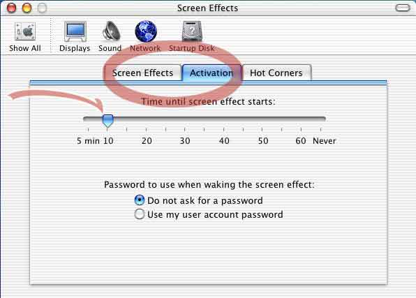 Screensaver Control Panel